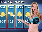The new weather girl whore Brooke doing the news